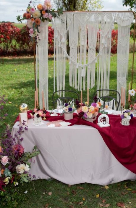 Arche de mariage en macramé