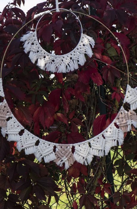 Cercle de mariage en macramé