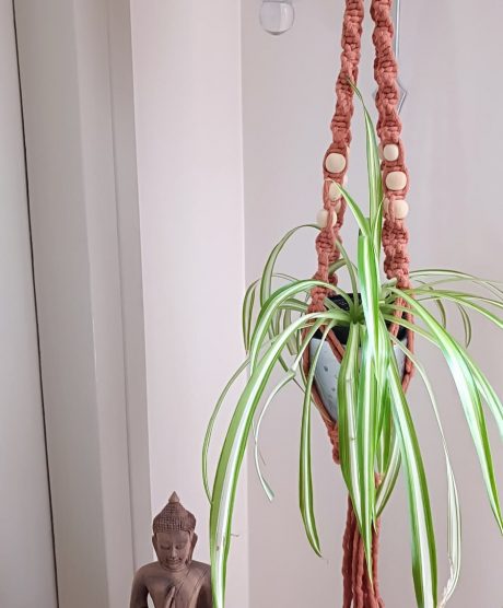 Porte plante en macramé
