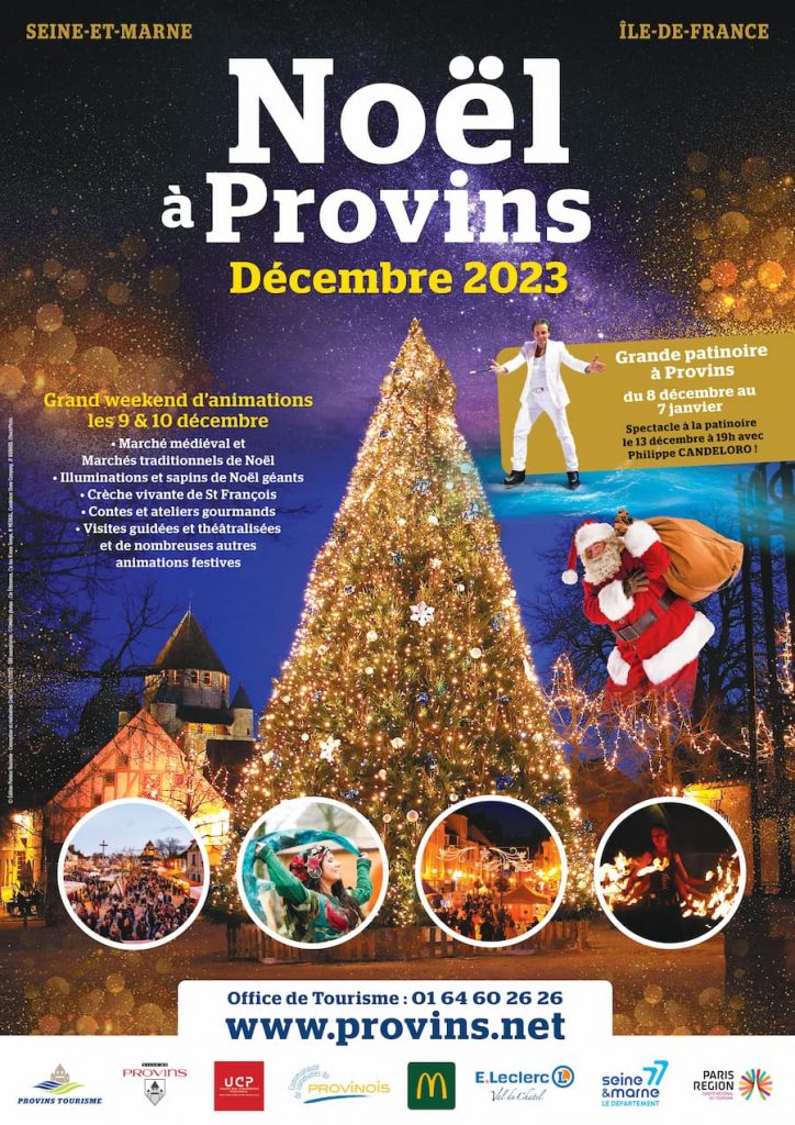 Affiche marché de Noël de Provins