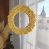 Attrape soleil en macramé jaune