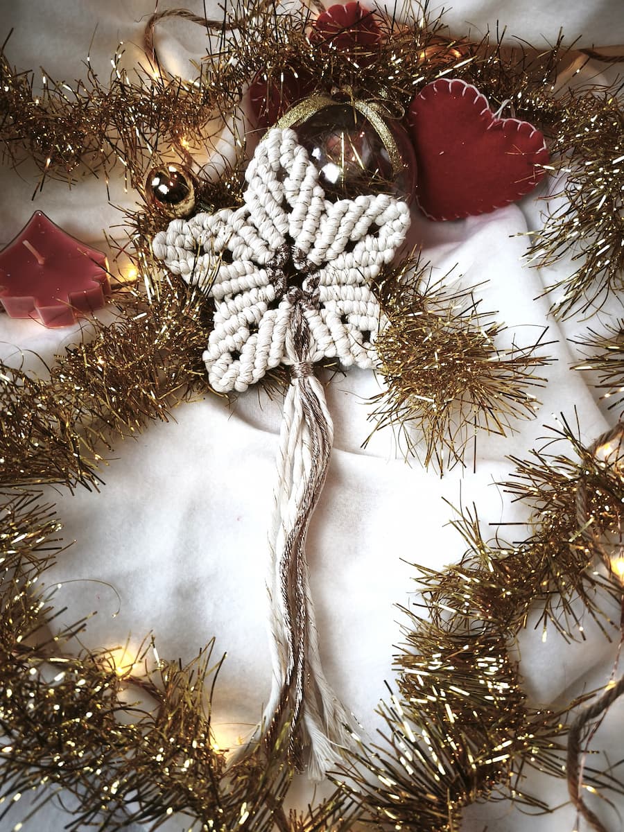 étoile de Noël en macramé