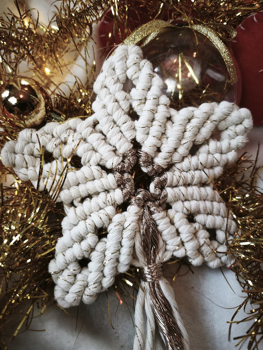 étoile de Noël en macramé