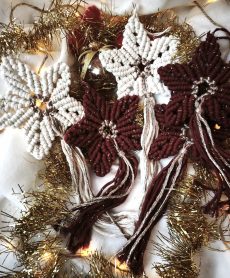 étoile de Noël en macramé