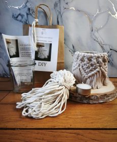 Kit DIY photophore en macramé